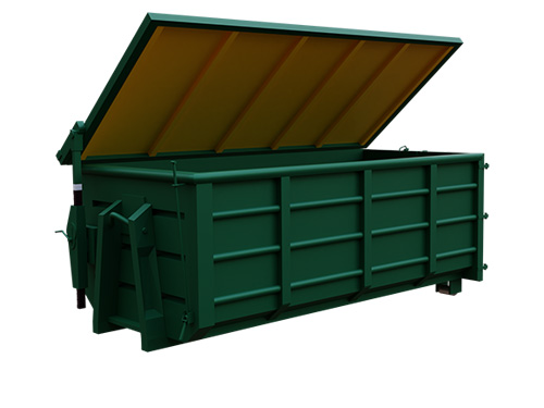 Abroll container with cover