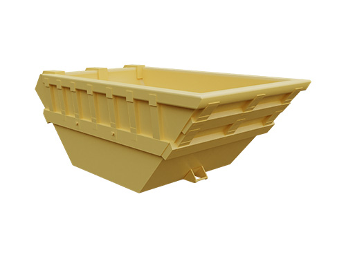 Metal skip container for mud