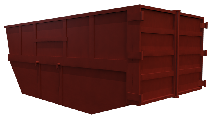 Metal skip container large volume